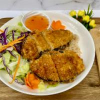 (V) Fish Cutlet · Crispy deep-fried vegan fish served with sweet & sour sauce on the side. Served with rice an...