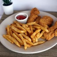 Kids Chicken Fingers with French Fries · 