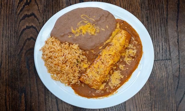 Kids Cheese Enchilada · Single cheese enchilada served with a choice of side.