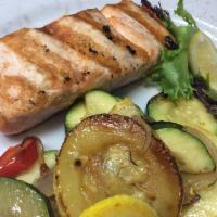 Atlantic Salmon	 · Fresh filet of cold water salmon prepared grilled, blackened, or broiled. Served with 2 side...