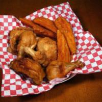 Wings · Served with choice of 1 sauce and 1 dipping sauce.