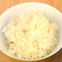 Rice · Fluffy Japanese short-grain hakumai (white) rice.