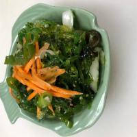 Seaweed Salad · Seaweed, cucumber and lettuce with a sweet and sour vinegar dressing.