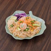 Pad Thai Noodle · Thin rice noodle stir-fried with beansprout, green onion, ground peanut and eggs in tamarind...