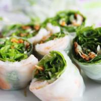 Fresh Roll · 2 pieces. Mix veggie, herbs, noodles wrapped in rice paper served with Peanut Sauce and Plum...