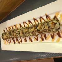 Hunter Roll · Spicy tuna, cream cheese and cucumber with 2. Special sauce.