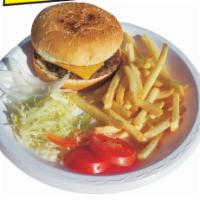 Cheeseburger  · Include Lettuce, Tomato, French Fries & Medium Drink
