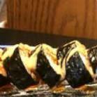 Dragon Roll  Special · California roll with cream cheese, BBQ eel, and avocado on top. Cooked.