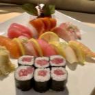 Sushi and Sashimi Combo  · 9 pieces sashimi, 5 pieces sushi, and tuna roll.