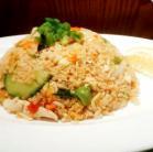 House Fried Rice Dinner ·  Fried rice with egg, onions, peas, carrots, and scallions.