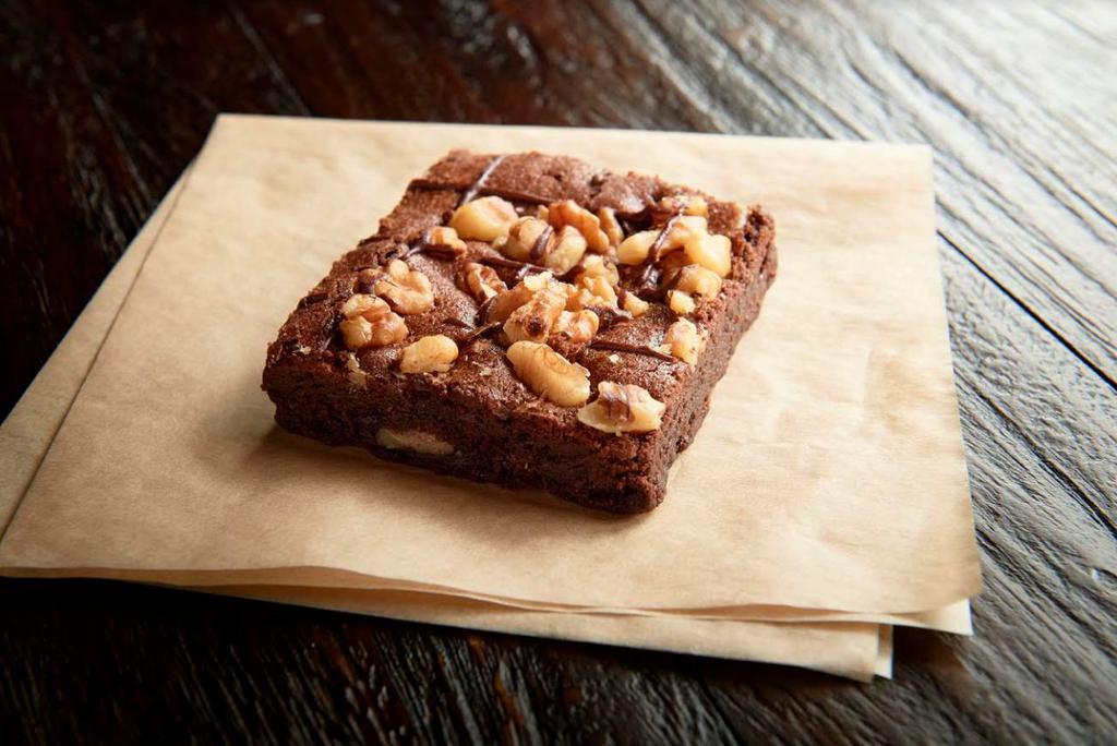Fudge-Nut Brownie · (430 cal).