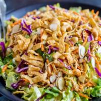 Chinese Chicken Salad · Chicken breast, lettuce, wonton strips, carrots and sesame.