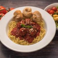 Spaghetti Marinara · Served with your choice of meatball or sausage. 