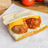 Toasted Small Meatball Sub (6 inch) · Homemade style tomato sauce with sliced cheese.