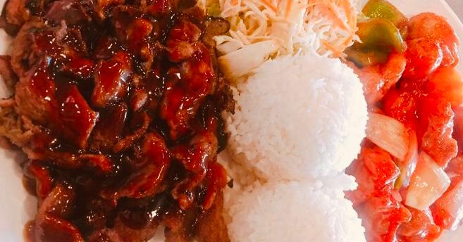 Combo Special · Pick 1 grilled dish and 1 wok dish served with steamed rice and salad.