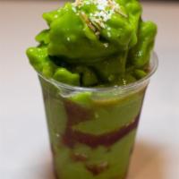Matcha Colada Smoothie · Matcha green tea, noni, lúcuma, chlorophyll, pineapple, coconut meat, and berry drizzle. Top...