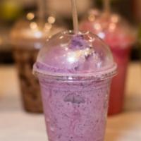 Berries & Cream Smoothie · Açai house-made coconut yogurt, strawberries, blueberries, cashew mylk, coconut sugar, vanil...