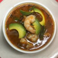 Sopa De Camarón Picante · Spicy Shrimp Soup