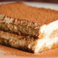 Russo's Tiramisu · House-made with ladyfingers soaked in espresso and kahlua, layered with fresh mascarpone che...