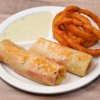 2 Tandoori Chicken Rolls · Grilled tandoori chicken marinated overnight with exotic spices rolled inside 2 pieces of pa...