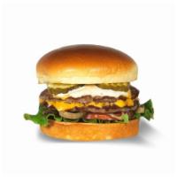 Signature Angus Burger · Double patty burger. 100% Certified Angus Beef, never frozen, no additives, no fillers. Serv...