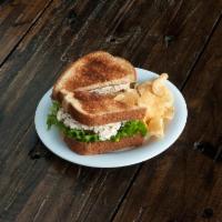 Chicken Salad Sandwich · Homemade chicken salad, lettuce and tomato on wheat berry bread.