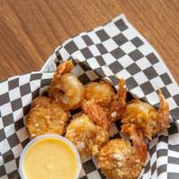 Crispy Fried Shrimp · Crispy, hand breaded shrimp tossed in our signature sauce of your choice and one scoop of ri...