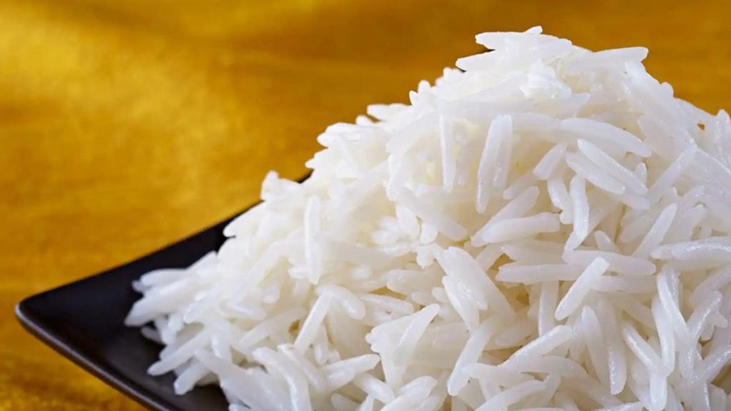 Basmati Rice · Cooked white Basmati rice.