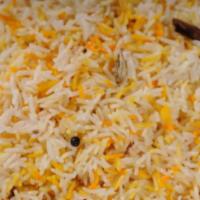 Basmati Zeera Rice · Basmati rice stir fired with cumin seeds.