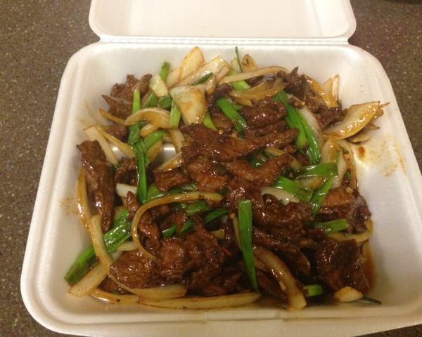 Mongolian Beef · Served with steamed or fried rice. Hot and spicy.