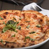 Margherita Pizza · Tomato sauce, mozzarella and fresh basil.