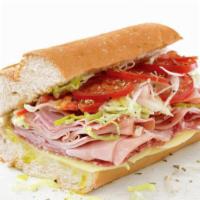 #4 Italian Sandwich (Italiano) · Ham, salami, cantimpali, lettuce, tomato, mayo, and mozzarella cheese.