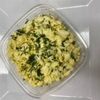 Organic Egg Side Salad · Farm fresh eggs, dill and mayo made with 0% Greek yogurt.