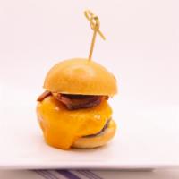 Lilly's Sliders · Choice of cheese, crispy bacon, served with chipotle mayo