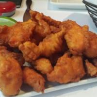 Chicken Pakora · Breast cubes marinated with Clay Oven spices then dipped in Garbonzo batter. Served with hom...