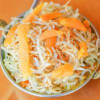 Hydrabadi Vegetable · Fresh mixed vegetables cooked with spices, apricots and potato straws.