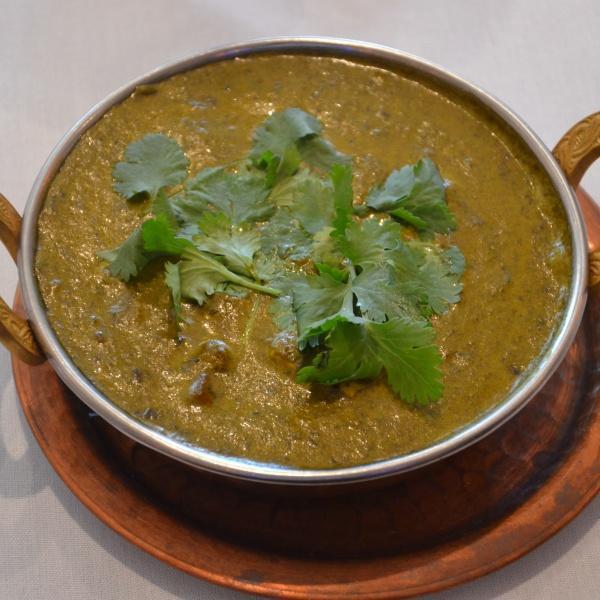 Lamb Saag · Lamb cooked with delicious spiced creamed spinach.