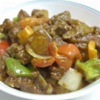 Large Beef in Curry Sauce · Served with steamed rice