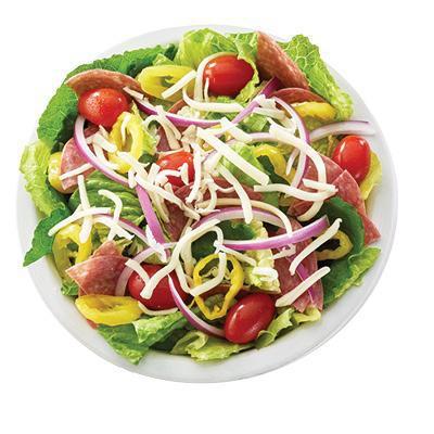 Small - Antipasto · Romaine lettuce, red onions, hot peppers, salami, tomatoes our special blend of three cheeses and Italian dressing.
