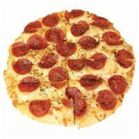 Large - Pepperoni Bread · A great choice for any pepperoni lover. Garlic cheese bread topped with pepperoni and sprink...
