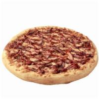 Pulled Pork Pizza · Your choice of sauce with pulled pork, drizzled with more of your chosen BBQ sauce.