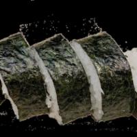 Umejiso Roll · Plum paste and mint leaf.