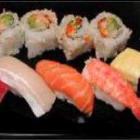 Regular Sushi · Maguro, hamachi, sake, ebi, tamago and California roll.