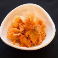Kimchi · Spicy pickled Napa cabbage.
