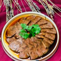 Five Spiced Beef 五香牛肉 · Braised and chilled, served in slices.