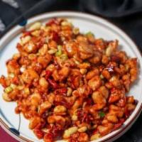 Kung Pao Chicken 宫保鸡丁 · Diced chicken, roasted peanuts, chili peppers