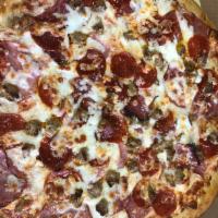 Meat Lovers Pizza · Pepperoni, sausage, salami, and ham.