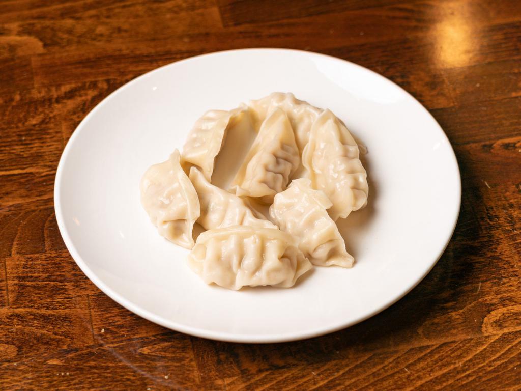 16. Eight Pieces Steamed Dumplings · Cooked using moist heat. Stuffed dough. 