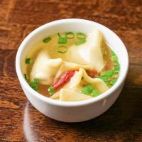 23. Wonton Soup   · Seasend broth with filled wonton dumplings.
