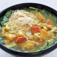56. House Curry Noodle Soup · Hot and spicy.